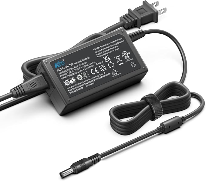 KFD 18V AC/DC Adapter Compatible with Thrustmaster T300 RS T300RS T248 T128-X T128 T128X T248 T248X T248-X Racing Wheel & Magnetic Pedals 4469027 6495643 4169097 +18V Power Supply Cord Battery Charger