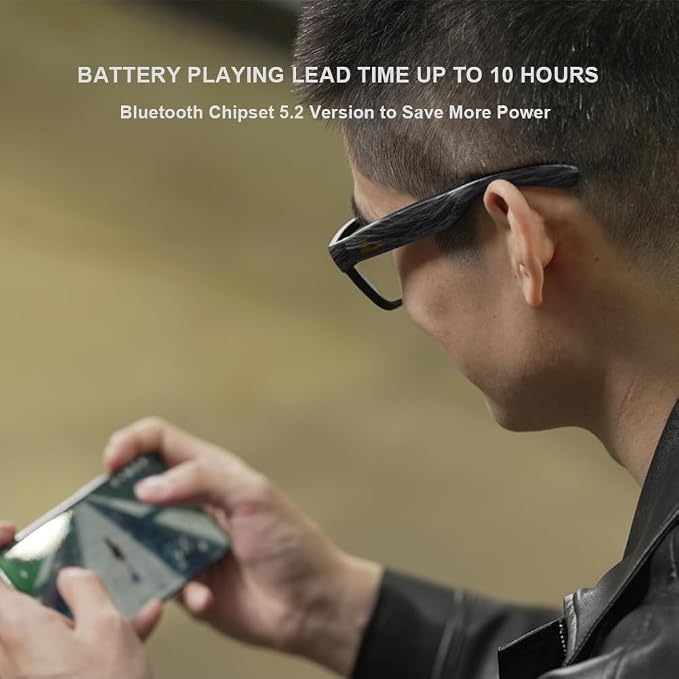 OhO sunshine Bluetooth Audio Sunglasses, Lightweight Open Ear Sport Glasses, 10H Playtime,Water Resistant with Voice Control