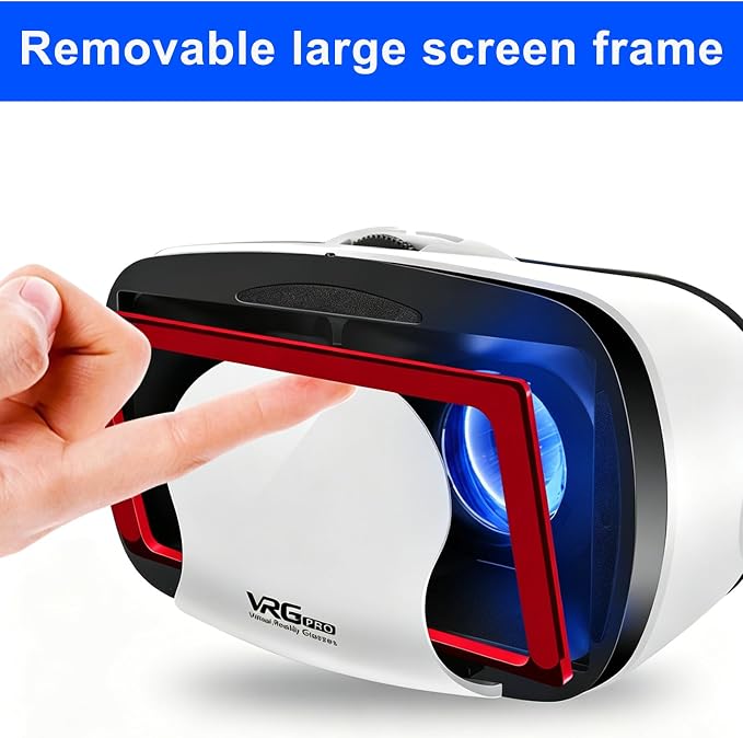 Virtual Reality Headset for Phone with Controller, 3D VR Glasses Adjustable VR Virtual Reality Goggles, Compatible 5.0-7.0 inch for iPhone & Android, for Movies Games（Black）