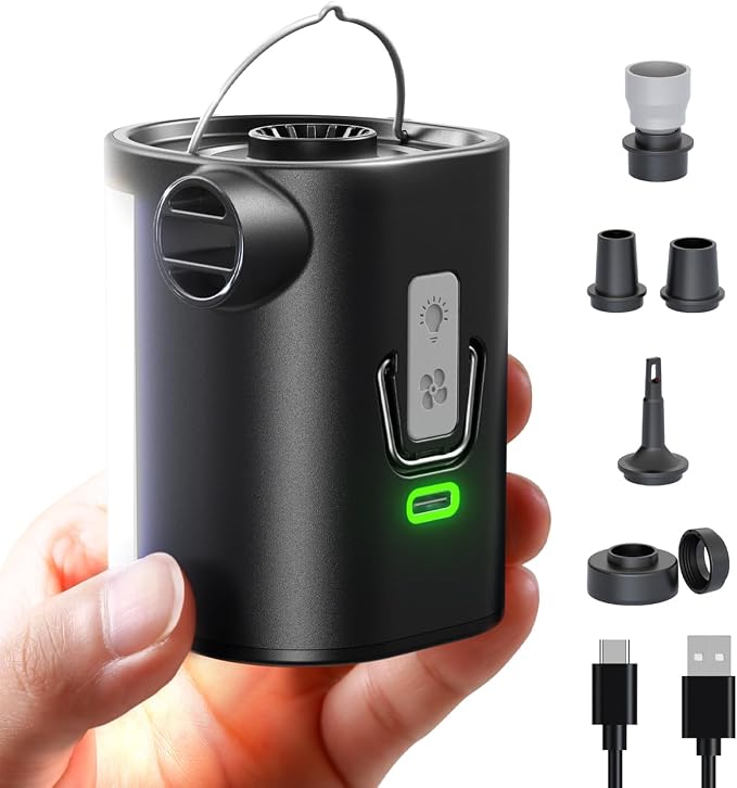 JOYROOM Air Pump for Inflatables with Upgraded 3600mAh 5C Power Battery & Advanced Heat Dissipation, 4.8kPa Ultra-Fast Inflate Deflate for Air Mattress, Pool Floats, Vacuum Storage Bags, Camping Bed