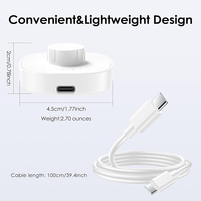 4 in 1 Charger for Oura Ring Gen 4 (Oura Charger NOT Included), Fast Magnetic Wireless Charging Station for iPhone, Apple Watch, AirPods, Samsung Galaxy (White Oura Charger Size 11)