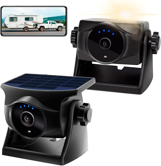 1080P Magnetic Wireless Backup Camera, 365 Days Standby Rechargeable Battery, Waterproof Rear/Front View Camera for Hitching Boat Trailer Horse Pickup RV Car for iPhone iPad Android