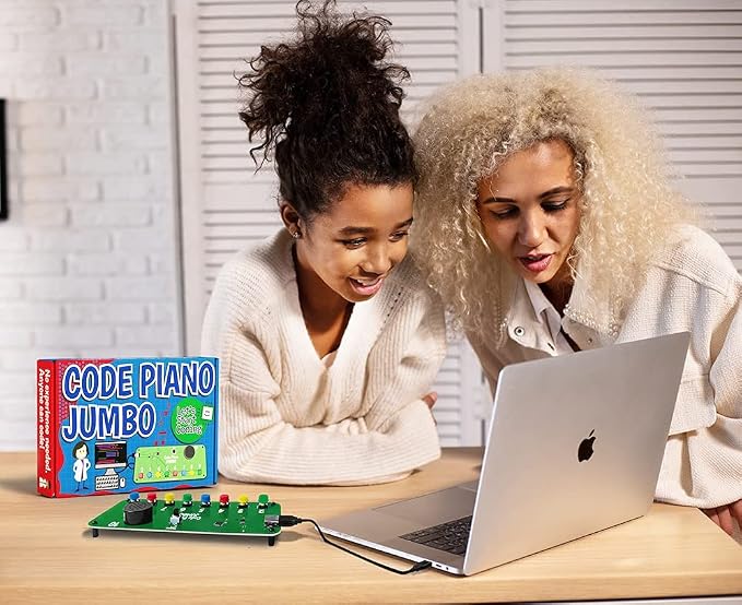 Code Piano Jumbo STEM Coding Toy for Kids 8-12+ and Teens. Learn Real C++ Coding Skills. Includes 20+ Online Projects in Typed Programming. Boys & Girls Create Songs & Sound Effects.