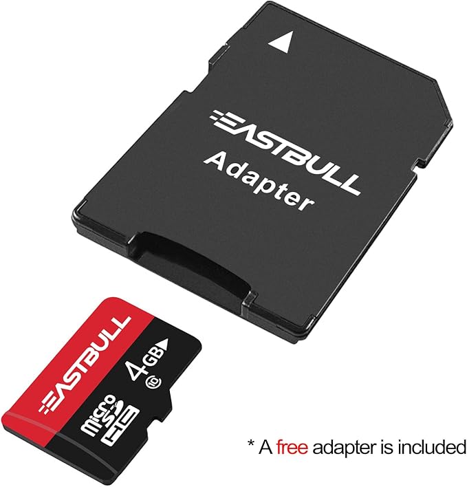 EASTBULL 4GB 5-Pack of Micro SD Cards, 4GB SD Cards Pack Full HD Video 90MB/s UHS-I U1 Micro SDHC Class 10 for Surveillance Security Cam (5 Units and 2 Adapters)