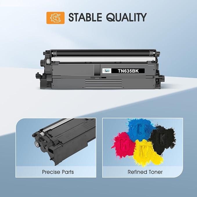 TN635 Toner Cartridge MFC-L8930CDW Compatible for Brother TN635XL TN-635 TN-635XL TN635XXL TN 635 635XL MFC-L8730CDW HL-L8430CDW HL-L8570CDW MFC-L8970CDW HL-L8430CDWT MFC-EX575 Ink Printer 4 Pack