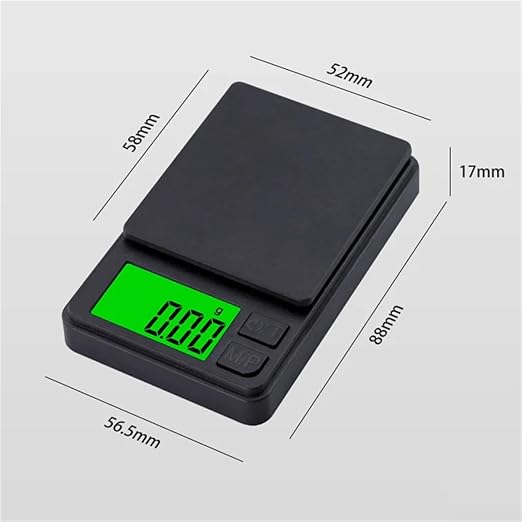 High Precision Luggage Scale - 4pcs Mini Digital Pocket Scale (200g/500g, 0.01g) with LCD Backlight, Portable Handheld Weighing Tool for Jewelry and Travel (Black 500g 0.01g)