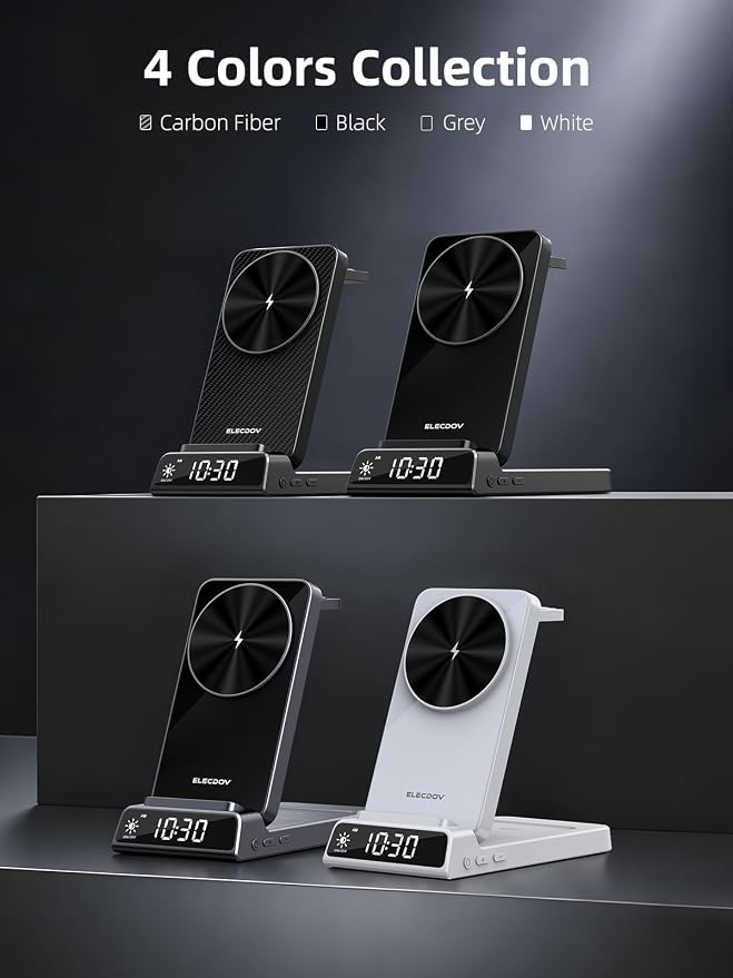 Magnetic Wireless Charger for Samsung, 3 in 1 Charging Station for Samsung Galaxy S26 Ultra/Z Fold/Flip 7, Foldable Android Charger for Samsung Galaxy Watch Ultra/8/7/Galaxy Buds4 Pro