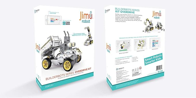 UBTECH JRA0203 JIMU Robot BuilderBots Series: Overdrive Kit/App-Enabled Building and Coding STEM Learning Kit (410 Parts and Connectors), Yellow