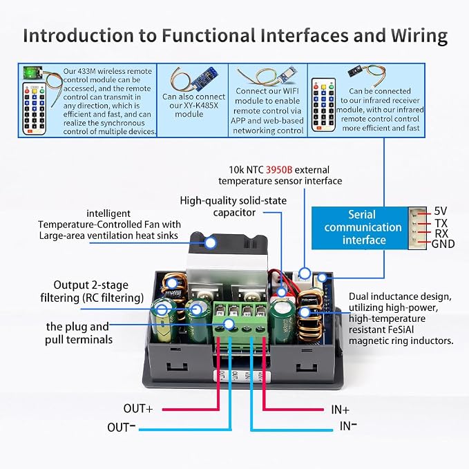 DC Adjustable Buck Boost Converter,Aideepen 150W Voltage Regulator 12V 24V DC 6-36V to 0-36V CC CV LCD Screen CNC Adjustment Used for Power Supply,LED Lighting,Solar Power Charging