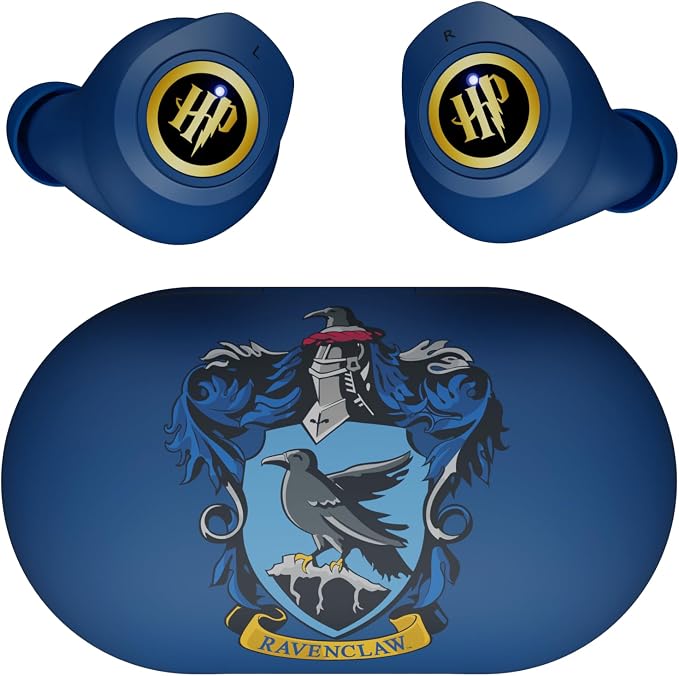 iJoy Harry Potter Ravenclaw Wireless Bluetooth Earbuds with Charging Case, Built-in Mic, 30 Hr Playtime, Officially Licensed | Harry Potter Gifts for Women, Men, Teens, Kids & All Fans of Ravenclaw