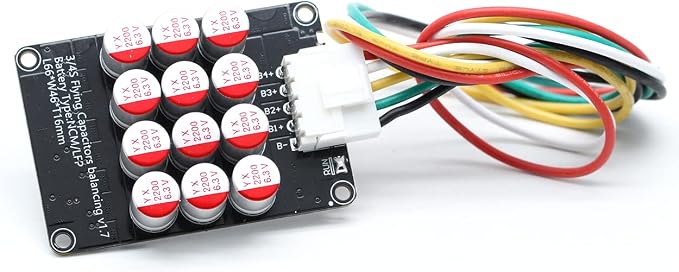 3S 4S 12V 5A Battery Active Equalizer BMS Balancer Lipo Li-ion LFP LiFePO4 Lithium Battery Balance Active Energy Transfer Equalization Module Faster Whole Group Capacitor Balancer PCB