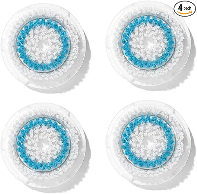 Brush Head Replacements Compatible with Clarisonic Mia 1, Mia 2, Mia Fit, Alpha Fit, Smart Profile Uplift and Alpha Fit, Deep Pore, 4 Pack
