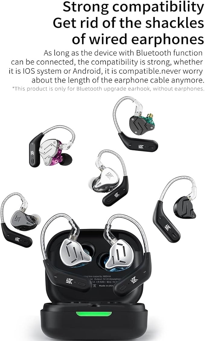 KZ AZ09 Bluetooth 5.4 Module Wireless Waterproof Ear Hook Extra Long Battery Life Bluetooth Cable for KZ ZST/ZSTX/ZS10/AS06/AS10/BA10/ZSR/ES4 (B pin)
