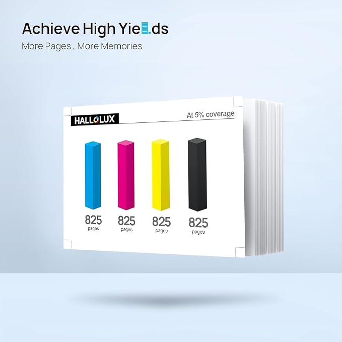 902XL Ink Cartridges Compatible for HP 902XL Ink Combo Pack, for HP Printers OfficeJet Pro 6978 6960 6968 6954, OfficeJet 6962 6958 6950, 4 Packs
