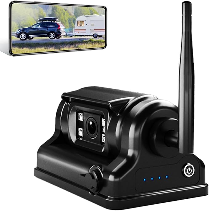 Magnetic WiFi Backup Camera with INSEETECH 8700mAh Magnetic 12V Battery Pack