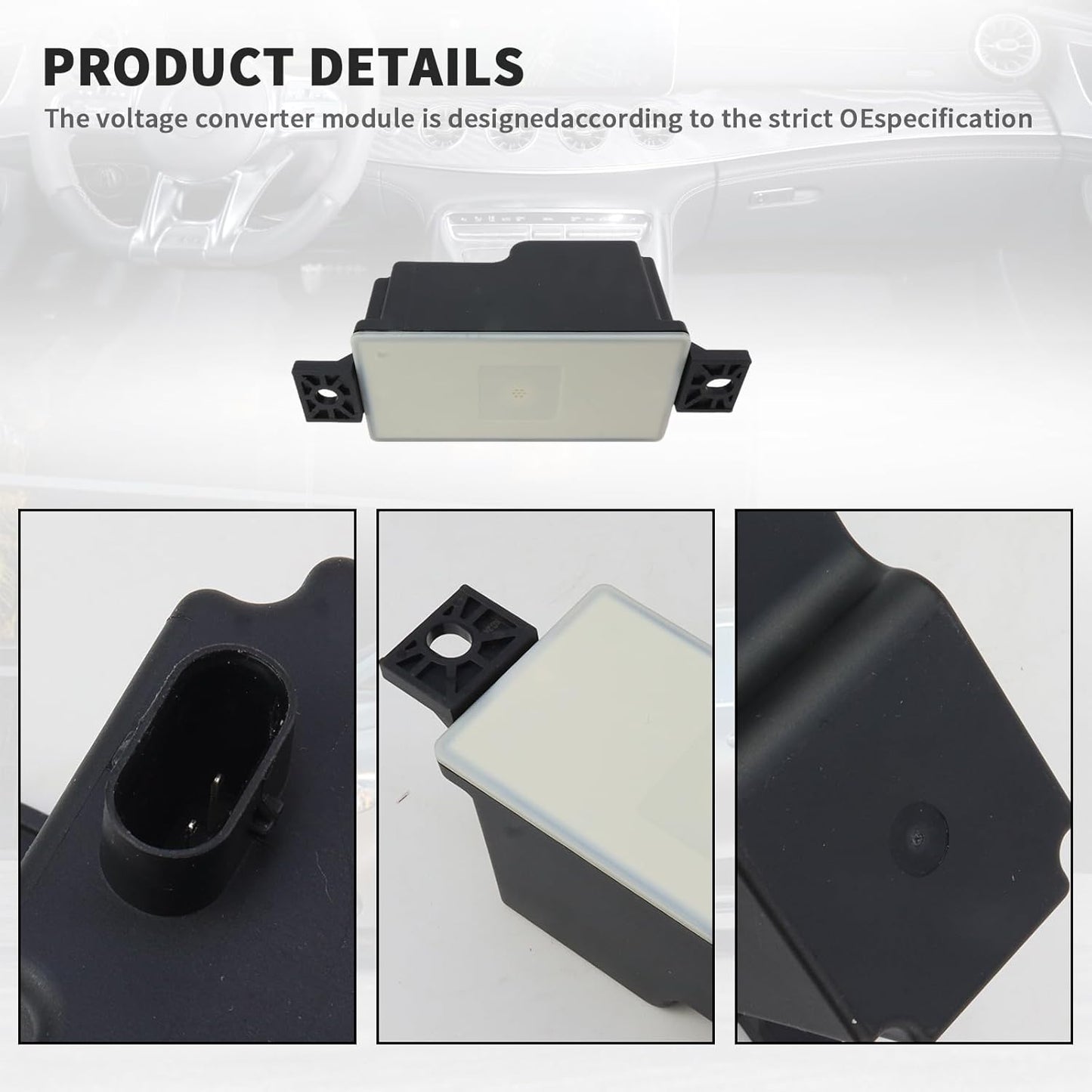 Voltage Converter Module Auxiliary Battery for Mercedes for Benz C300 C43 AMG E400 GLC250 S500 S65 AMG Replacement # 2054400073 2059052809 2059053414