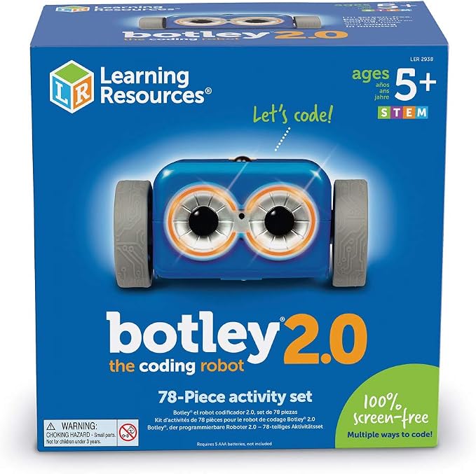 Learning Resources Botley The Coding Robot 2.0 Activity Set - 78 Pieces, Ages 5+, Coding Robot for Kids, STEM Toys for Kids, Early Programming and Coding Games for Kids