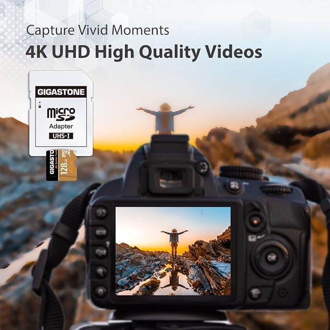 【For Switch 1 Only】GIGASTONE 128GB Micro SD Card, 4K UHD Game Turbo, MicroSDXC Memory Card for Nintendo-Switch 1, R/W 100/50 MB/s, Action Camera, A2 V30, UHS-I U3, C10【5-Years Data Recovery】