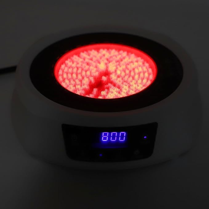 800W Mini Electric Stove, 800W Portable Electric Hot Plate Concentrated Energy Heating for Making Tea (White)