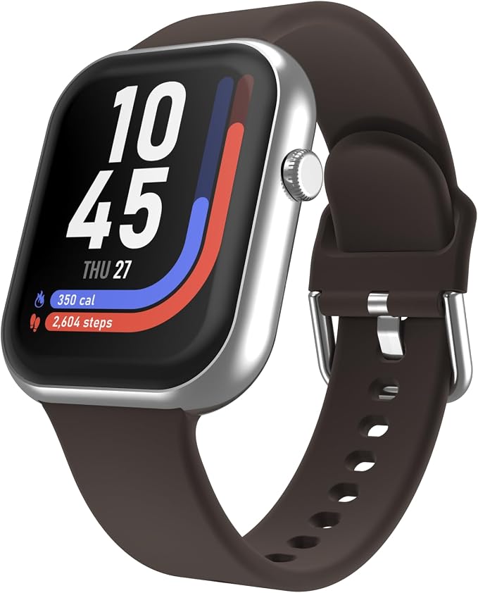 iTouch AIR 5 Smartwatch, 1.85" AMOLED Display, Bluetooth Calling, 100+ Sports Modes, Heart Rate, SpO2, Sleep & Stress Tracking, Water Resistant, 7-Day Battery Life, for Android & iPhone