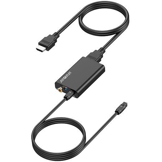 AUTOUTLET 192KHz HDMI ARC Audio Extractor to Optical TOSLINK SPDIF & Coaxial Audio Splitter Converter, Only for HDTV ARC Port to Speakers, Amplifiers, Soundbar Support Dolby/DTS 5.1(NO CEC)