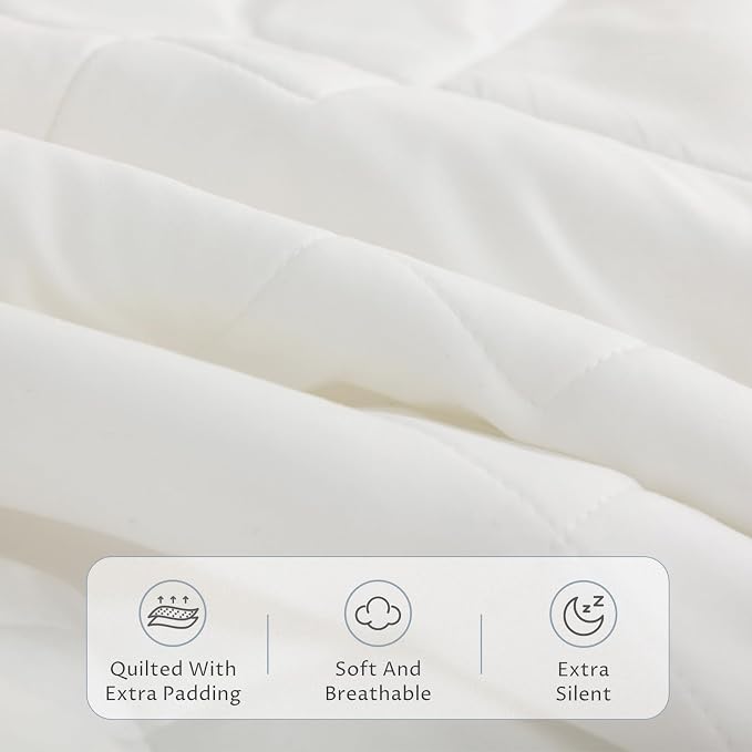 King Size Electric Heated Mattress Pad - Quilted Bed Warmer with Memory & Preheat Functions, 12 Heat Settings Dual Control for 1-12 Hours Auto Off, Lighted Button