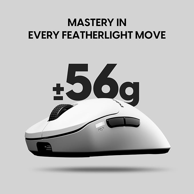 Pulsar Gaming Gears Pulsar Pro Series JV-X Wireless Gaming Mouse 1.98 oz (56g), Optical Switch, 32000 DPI, 750 IPS, XS-1 Sensor, 8K Compatible (Medium, White)