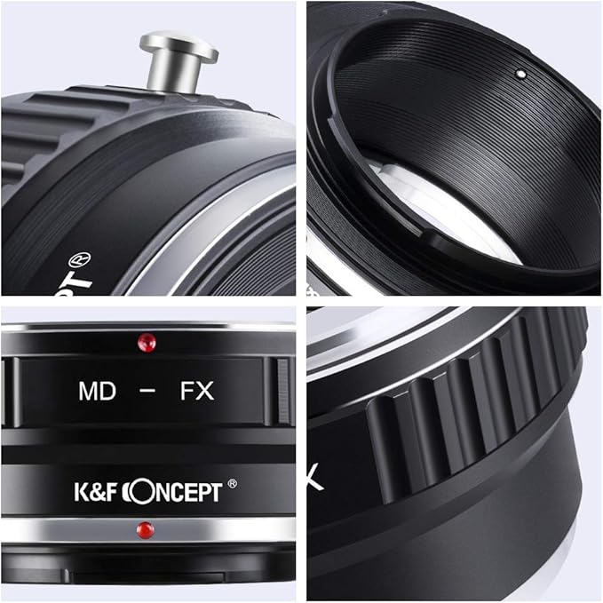 K&F Concept MD Minolta MD MC Rokkor Lens to Fujifilm FX Mount Camera Adapter,MD to FX Lens Adapter for Fuji X-Pro1 X-Pro2 X-E1 X-E2 X-M1 X-A1 X-A2 X-A3 X-A10