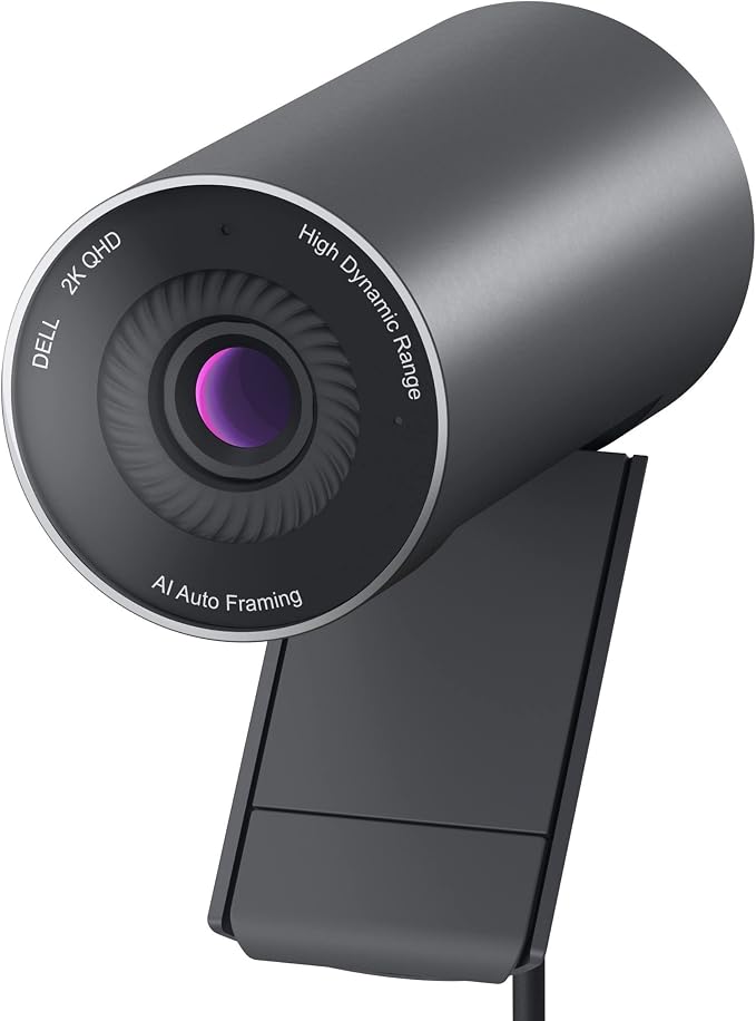 Dell Webcam WB3023-2K QHD/FHD/HD Resolution, Sony Sensor, f2.0 Aperture, Face Detection, Noise Reduction Mic, 2X HD Zoom, USB-A, Microsoft Teams/Zoom Certified - Black