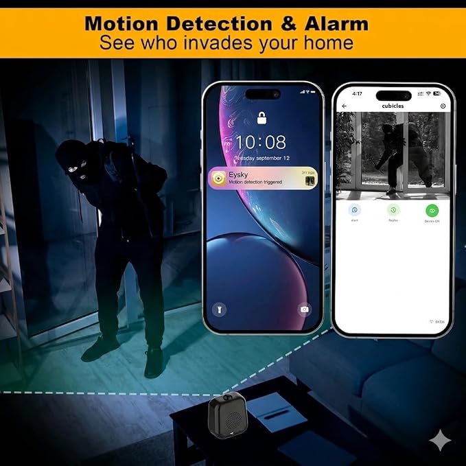 Hidden Camera Clock - WiFi Full HD 2K Indoor Spy Security Camera Night Vision Motion Detection Nanny 2.4G/5G WiFi Real Time Watch Live Video Nanny Cam