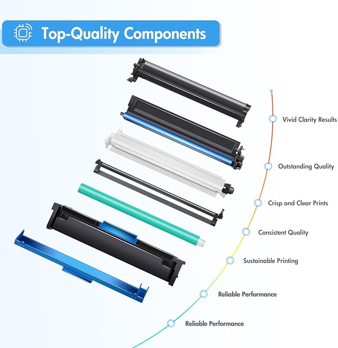 206A Toner Cartridges 4 Pack: M283fdw M283cdw M255dw 206X Set Compatible for HP 206 206A Color LaserJet Pro MFP M283fdn M282nw M255nw M283 W2110A Printer High Yield Ink (Black Cyan Yellow Magenta)