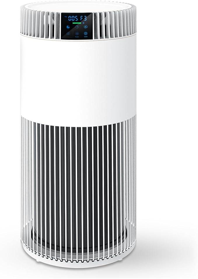 Air Purifier for Home Large Room 2500 Ft² with Washable Filters, Pet Air Purifier for Bedroom with PM2.5 Sensor, 20dB Sleep Mode, 360° Purification,12H Timer,Remove Dust, Odor, Smoke,White