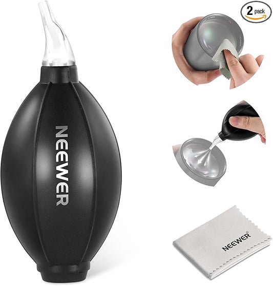 NEEWER 2 in 1 Camera Lens Cleaning Kit for Electronics, Smartphones, Tablets, 1x Camera Air Blower + 1x Soft Cleaning Cloth, HM-50