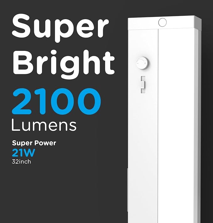 LED Under Cabinet Lighting Hardwired Or Plug in,32 Inch21W2100LM Super Bright,Dimmable with Dimmer,120V 5CCT 2700/3000/3500/4000/5000K, Linkable Cabinet Light,Under Counter Lights for Kitchen