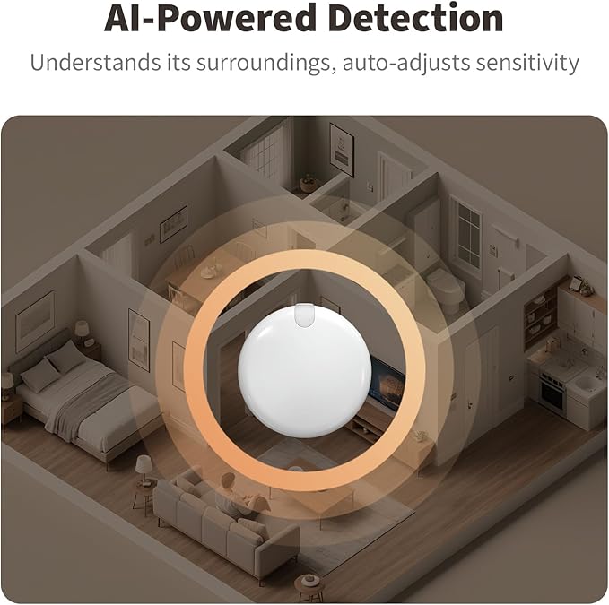 Aqara Presence Sensor FP300 Wireless 5-in-1 Motion Sensor with mmWave, PIR, Light, Temperature & Humidity Detection, Thread & Zigbee, Supports HomeKit, Home Assistant, Alexa, Google Home