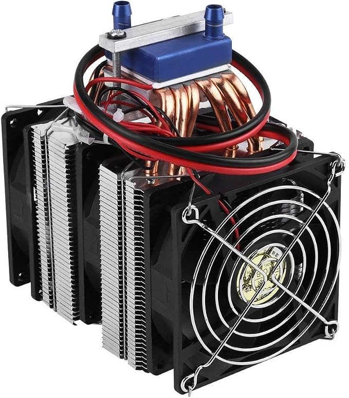 Thermoelectric Cooler, DC 12V Thermoelectric Cooler Peltier System Semiconductor Refrigeration Water Chiller Cooling Device for Fish (180W)