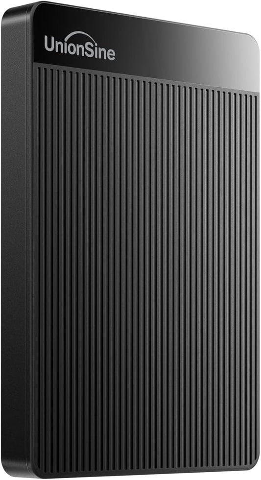 UnionSine 500GB Ultra Slim Portable External Hard Drive HDD-USB 3.0 for PC, Mac, Laptop, PS4, Xbox one, Xbox 360-(Black)