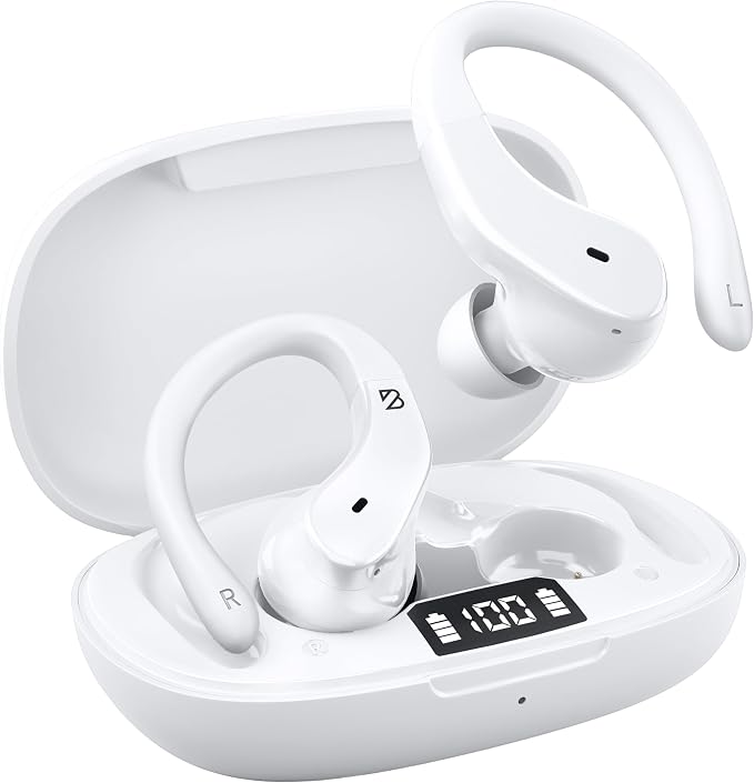 Back Bay Audio - Runner Wireless Earbuds for Running, Workout Wrap Around Earbuds Bluetooth Headphones for Sports, Around the Ear Wireless Bluetooth Running Headphones, Hook Over Earphones Earhooks