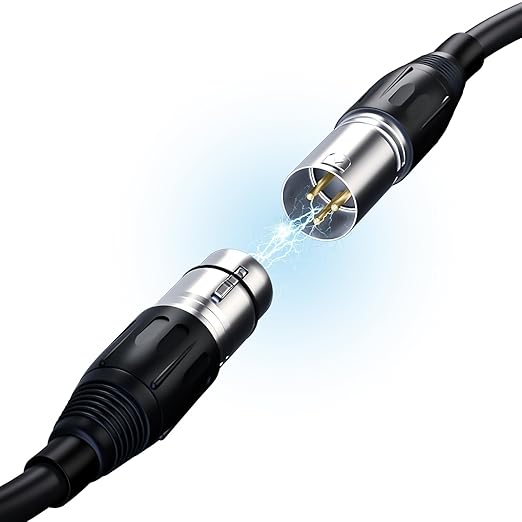 3-pin Balanced XLR Microphone Cable Male to Female, OFC Wire，Balanced XLR Cable Suitable for Speaker Systems, Radio Station and More XLR-BLFM-S (25Feet, 1Pack)