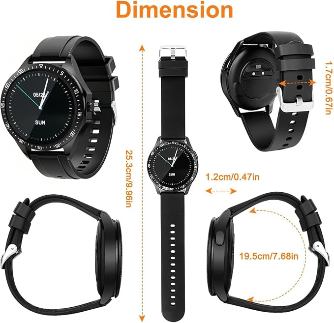 Smart Watch with Earbuds, 1.32 Inch Round Fitness Watch X10, 2 in 1 Bluetooth Watch with Step,Calories,Sleep Monitor,Heart Rate Blood Pressu-re Monitor for iOS & Android