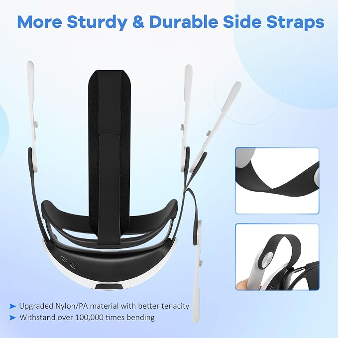 Hurra Head Strap with Battery for Oculus Quest 2, 10000mAh Fast Charging Battery Pack Extend 8H Playtime, Adjustable Elite Strap Replacement with RGB Light Enhanced Comfort Support & Balance in VR