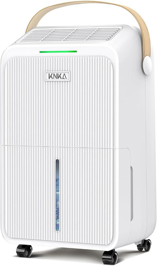 KNKA 2500 Sq.Ft Dehumidifier for Basement with Drain Hose Max 34 Pints, Dehumidifiers for Home, Bedroom, Bathroom, Large Room, Three Modes, Intelligent Humidity Control, Dry Clothes, 24HR Timer