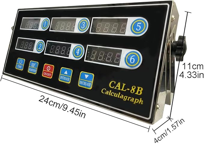 Kitchen Timer Commercial Restaurant Timer 6 Channel LED Digital Timers Loud Ring Alarm Cooking Reminder