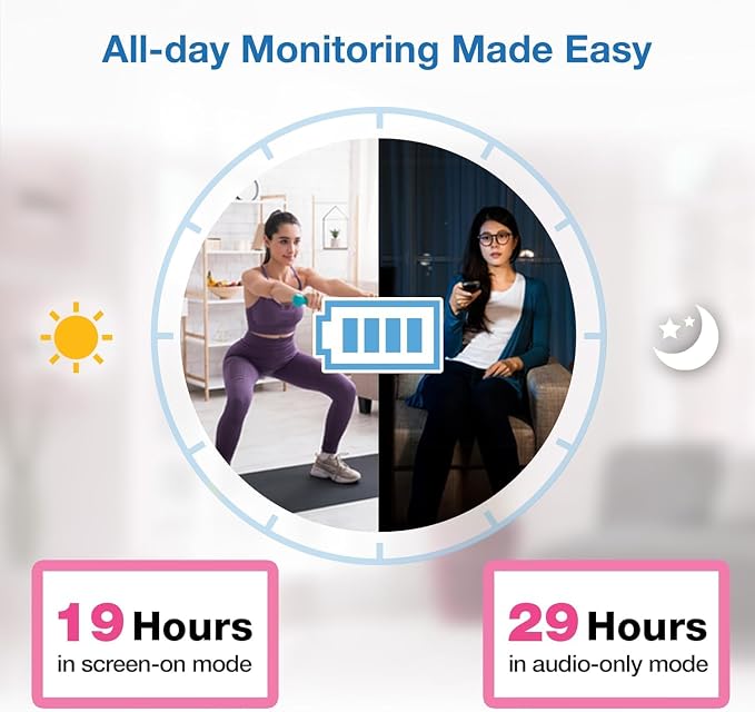 VTech Baby Monitor No WiFi, 2 Cameras & Remote Pan-Tilt-Zoom for Twins & Two Rooms – Hack-Proof, 19Hr Battery, 1000ft Range, Auto Night Vision, Temperature Sensor | VM923-2