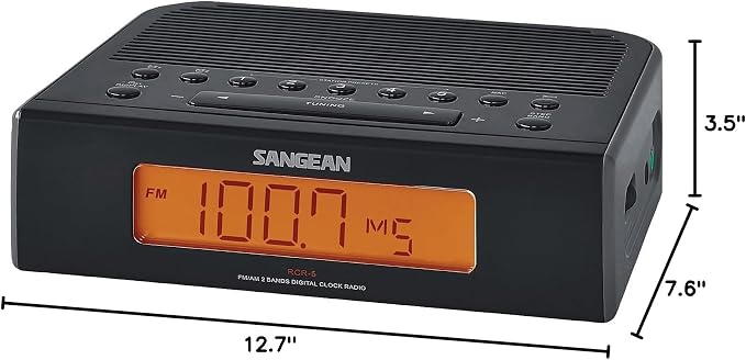Sangean RCR-5BK AM/FM Digital Tuning Clock Radio