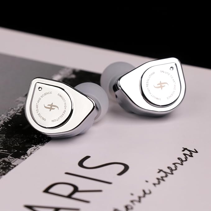 Linsoul SIMGOT EW200 10mm SCP Diaphragm Dynamic Driver in-Ear Earphones with All Metal Body, Detachable 0.78mm 2pin Silver-Plated OFC Cable for Audiophiles Musicians (EW200 Without Mic)