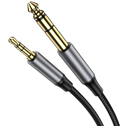 1/4 inch to 1/8 inch Stereo Audio Cable, 33FT 6.35 1/4" Male to 3.5 1/8" Male TRS Stereo Audio Cable for iPod, Laptop, Home Theater Devices, Smartphones and Amplifiers.