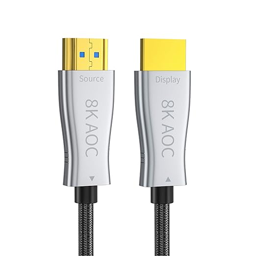 HDMI Fiber Optical Cable 65Ft, High Speed 48Gbps HDMI 2.1 Cord Support with 8K@60Hz 4K@120Hz Dynamic HDR10,eARC,HDCP2.2