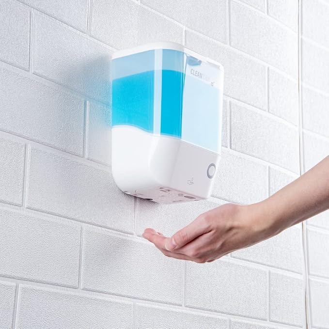 Restaurantware Clean Tek Professional 34 Ounce Automated Soap Dispenser 1 Touchless Wall-Mountable Soap Dispenser - With Security Key Clear Plastic Soap Dispenser Transparent For Liquid Soap