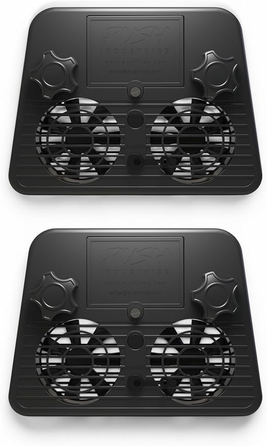 Push Industries 901.901 Vortex Kennel & Crate Fan Powered by 120V or Inc. Rechargable Battery - Multi Speed (Standard - 2 Pack)